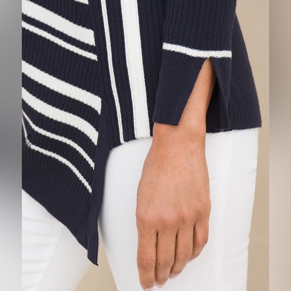 NWT Chico’s Travelers Asymmetrical-Hem Tunic Sweater |Size 8. (Size 1 in Chicos) - Picture 4 of 13